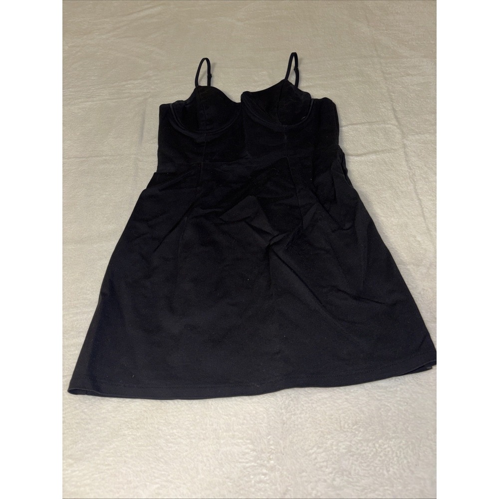 Princess Polly Black Corset Mini Dress Womens US 8 Spaghetti Strap